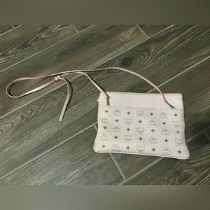 Pale pink MCM crossbody purse